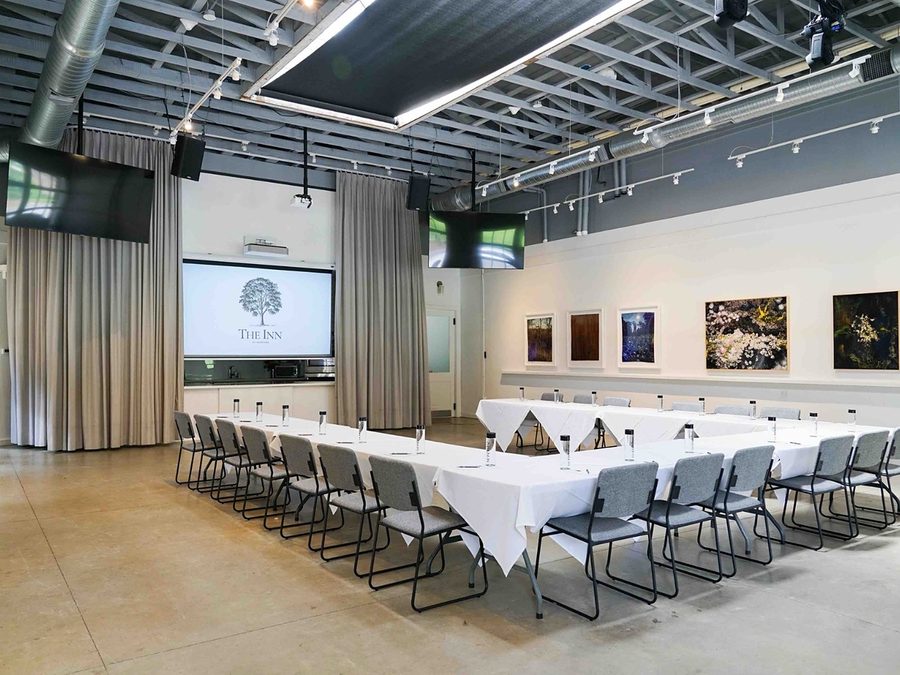 Gainey Hall at Serenbe set for a small gathering